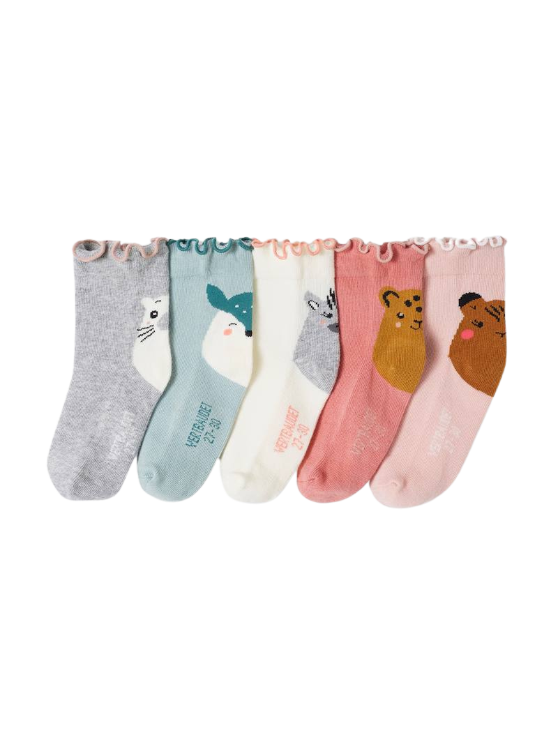 5er-Pack Mädchen Socken OEKO-TEX® - rosenholz